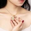 Copper-Plated 18K Gold English Initial Necklace - Elegant Clavicle Chain Pendant