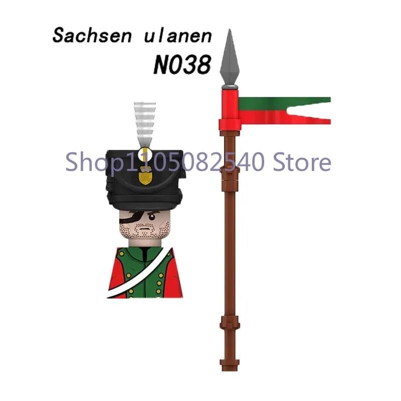 Medieval Military Soldier Figures Napoleon MOC Building Blocks Cavalry Weapons Shield Armor Cannon Militia Cowboy Toys Gift Z013