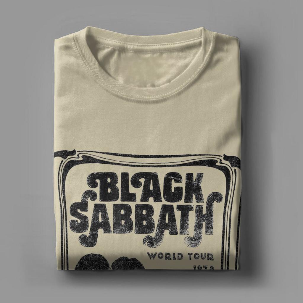 Vintage Black Cool Sabbaths T-Shirt for Men Crew Neck 100% Cotton T Shirt Short Sleeve Tee Shirt Original Clothing