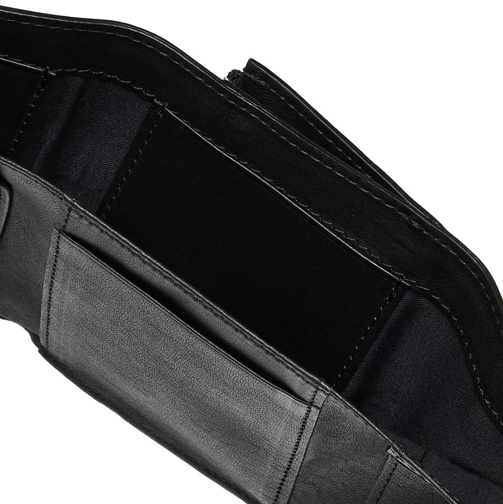 Patrick Stephan Mimi Tri-fold Wallet, Unisex, Cowhide Leather, Black, 224AWA11