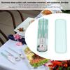 Sturdy Rustless Steel Flatware Set with Box Practical Metal Spoon Multi Use Smooth Dinner Tool Travel