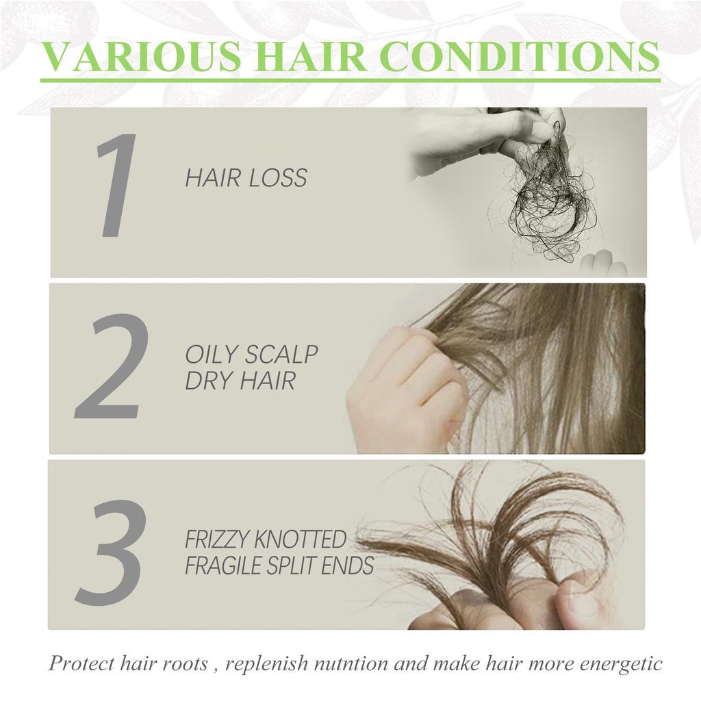 Rosemary Hair Oil for Frizz Control, Long-Lasting Smoothness, Heat Protection, Repair Damaged Hair from Dyeing and Styling