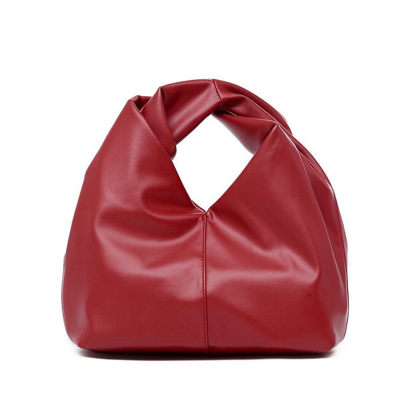 Cloud Bag Women's Handbag Underarm Bag French High-Grade Pleated Croissant Soft Leather Dumpling Bag Shoulder Niche Bags