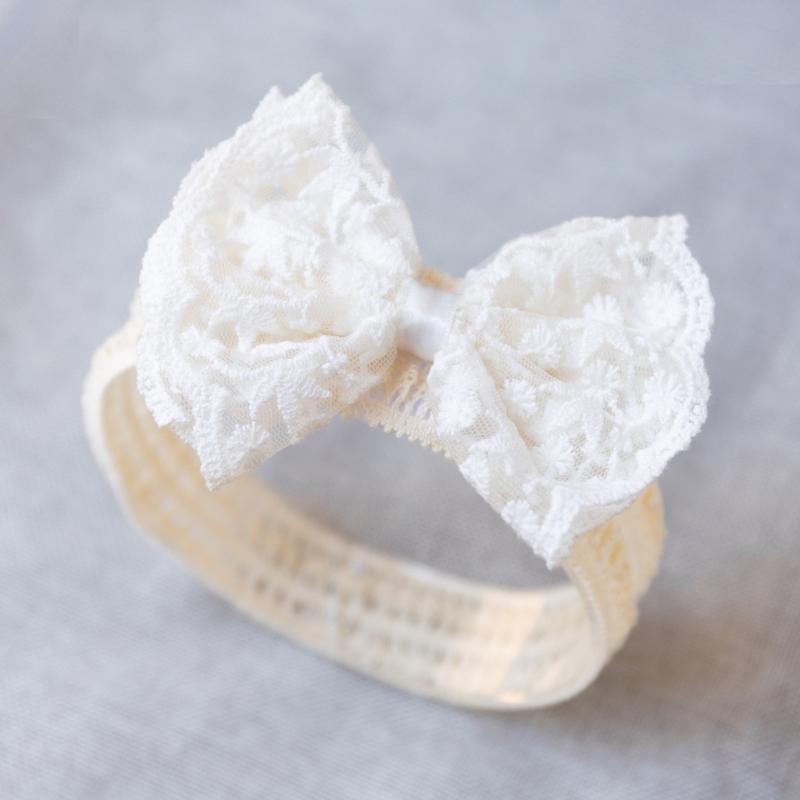 Großes Schleifen-Stirnband für Baby-Mädchen Spitzen-Schleife Haarband Elegantes Breites Stirnband Foto Haaraccessoires Dehnbarer Kopfschmuck