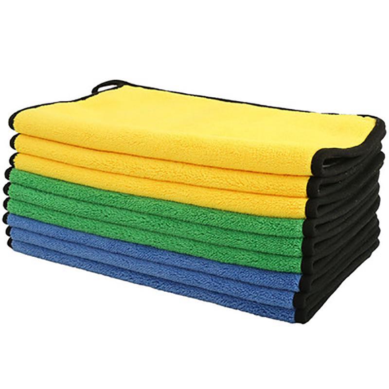 Double-Sided Coral Fleece Car Wash Towel for Thick Water-Absorbing Cleaning