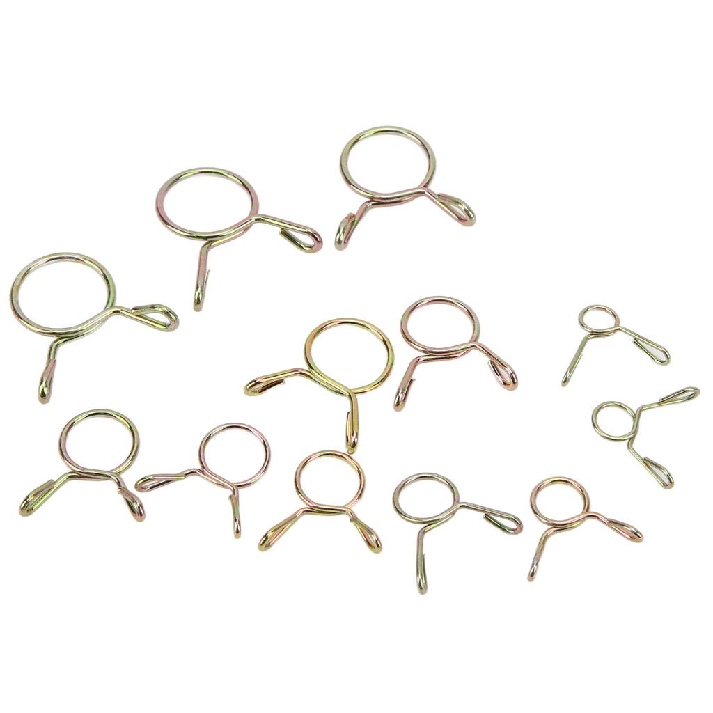 420pcs Fuel Line Spring Wire Clips 10‑Size 5‑14mm Air Tube Clamps for Motorcycle Scooter ATV