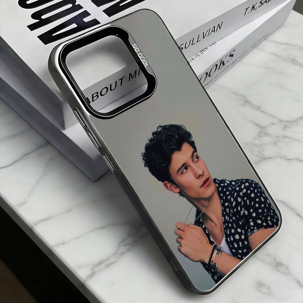 S-Shawn M-Mendes  Phone Case For iPhone 17,16,15,14,13,12,11 Plus,Pro Max,XS,Colored Silver Plated Inside Cover
