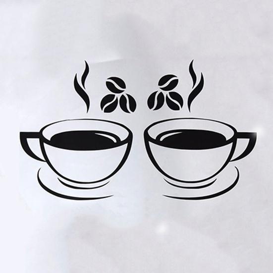 

Кофейные чашки бусины узор паб кафе кухня домашний декор художественная наклейка стикер на стену