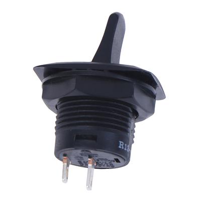 R13-402A Schwarzer 2-poliger On-On-Dauerschalter mit 2 Positionen, rund, SPDT