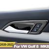 For Volkawagen VW Golf 8 MK8   2022 Stainless Steel Car Inner Door Handle Bowl Cover Trim Frame Stickers Accessories