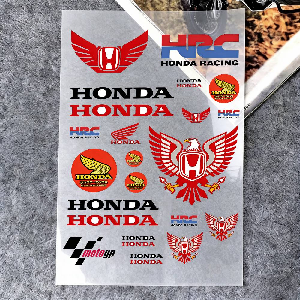 AAAKV1 For Honda Reflective Motorcycle Stickers Waterproof Vinyl Decals For Motorbike Helmet Fuel Tank Bike