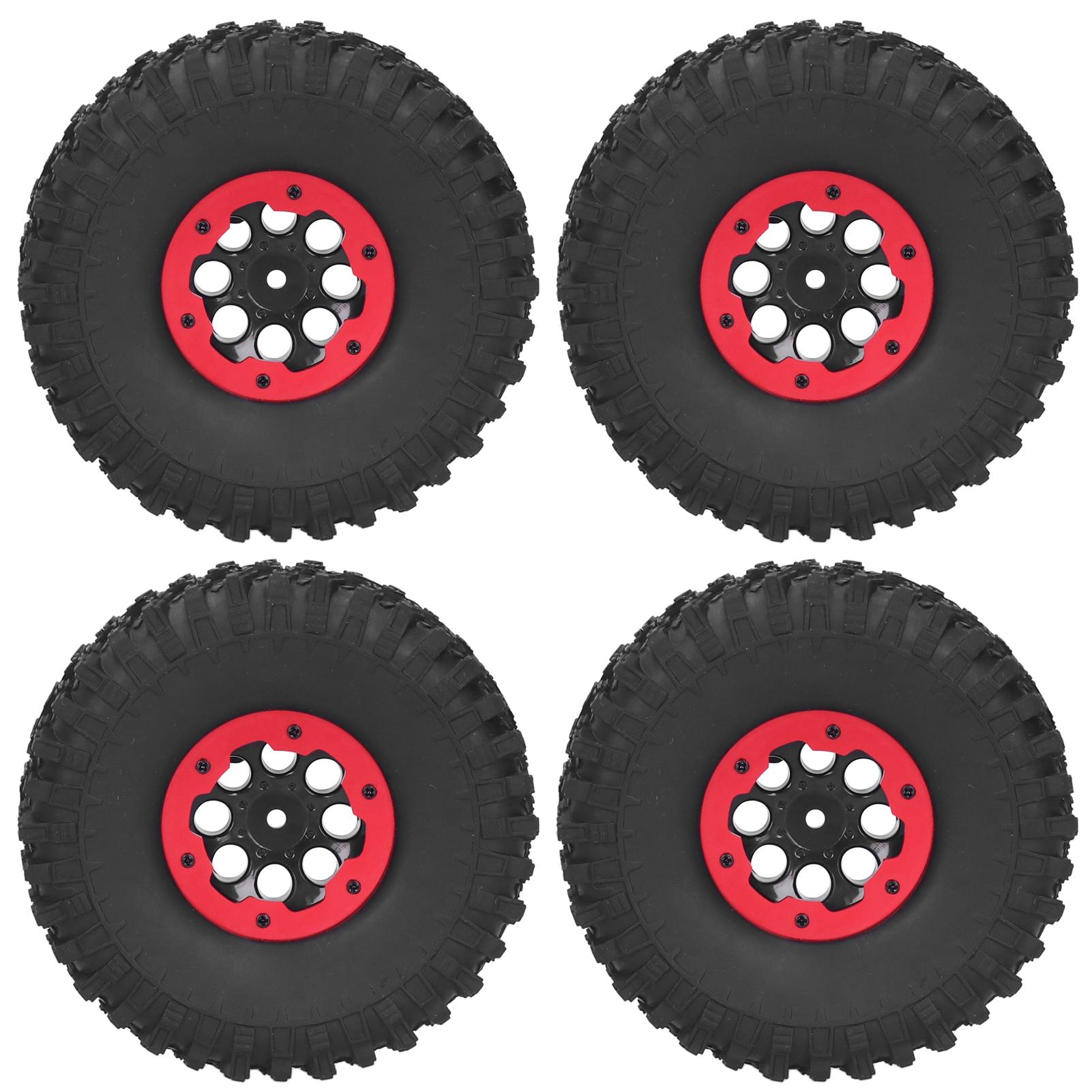 

4Pcs RC Racing Tires Inflatable Remote Control Model Climbing Car for SCX10 TRX4 1.9inRed червоний