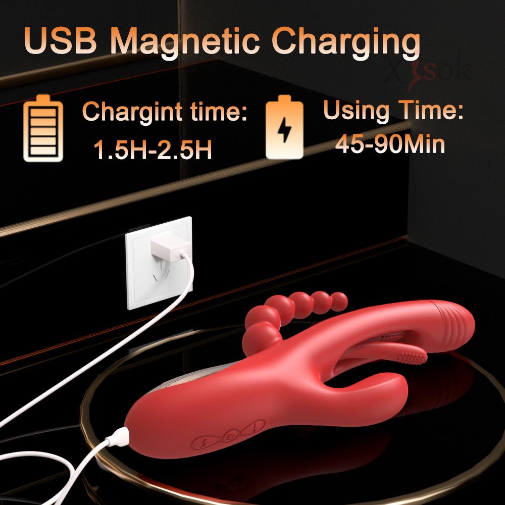 Rabbit Tapping Vibrator G-spot Patting For Women 3 In 1 Clitoris Clit Stimulator Powerful 21 Modes Sex Toy Female Goods Adults