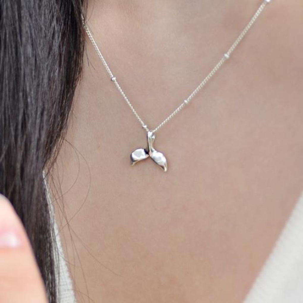 Women's Daily Dolphin Tail Ball Chain Necklace