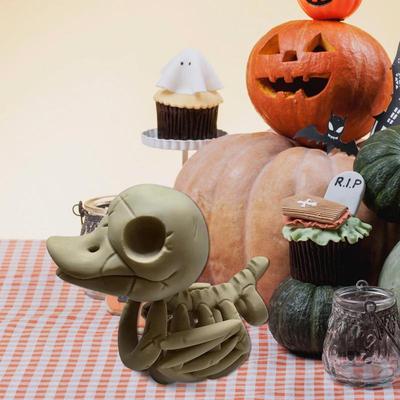 Halloween Skeleton Statue Decor Realistic Skeleton Duck Figurine Spooky Collectible Duck Ornaments Car Decorations Accessories