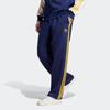 Adidas Originals Retro Three Stripe Color Block Loose Straight Leg Sports Pants Men Bottoms Dark-Blue IM4461