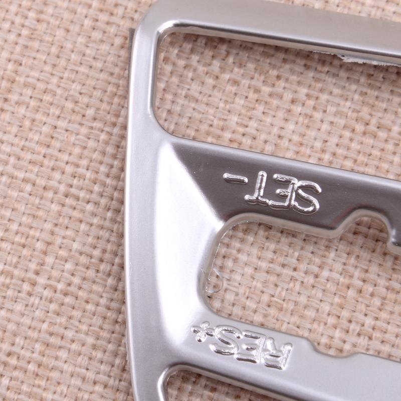 2Pcs Silver ABS Steering Wheel Button Frame Cover Trim Fit for Hyundai Tucson 2016-