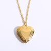 Love Flower Album Pendant Square Opening And Closing Necklace Niche Design Opening And Closing Love Pendant Collarbone Chain