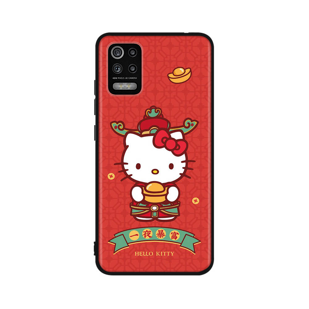 KT62 Cute Hello Kitty Case for Samsung A04 A14 A23 A34 A54 M23 M33 M52 M53 Realme 10 9 C30S C35 C55 VIVO Y02S Y21 Y33S Y51 X80 Pro Clear Cover