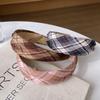 JK Fresh Plaid Headband: College Style, Korean Influencer Favorite, Versatile Non-Slip Women’s Headwear