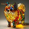 Dog Series Art Night Light Decor Soft Glow Flicker Free USB Powered LED Table Lamp Hand Painted Pet Themed Desk Accent
