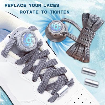 Lacci Automatici Senza Nodo con Fibbia Girevole per Scarpe da Ginnastica Casual Lacci Piatto per Adulti e Bambini Lacci per Scarpe Slip-On Facili