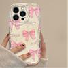 Bowknot Heart Phone Case for iPhone 17 Air 16 15 14 13 12 11 Pro Max Plus 16E XR XS X Shockproof Silicone Back Cover