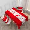 Red Christmas  Waterproof And Oilproof Tablecloth Cartoon Holiday Printing Elk Series Tablecloth Wedding Decoration Table Mat