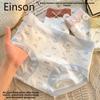 Ladies New Summer Sweet Fresh Full Print Floral 10A Bacteriostatic Cotton Crotch Breathable Briefs Einson
