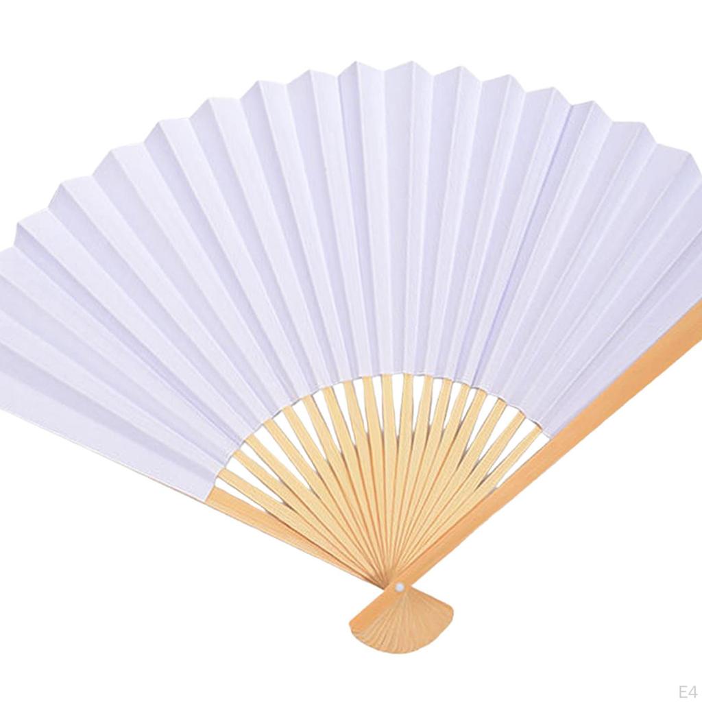 Bamboo Folding Fan, Chinese Hand Fan for DIY Decoration, Wedding, Dance Party, Summer