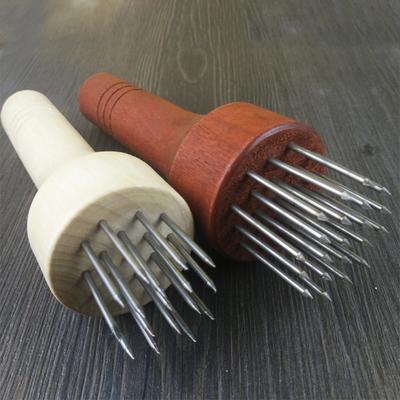 Stainless Steel Steak Fast Loose Tenderizer Poke Pointed Needle Belly Pork Skin Crispy Hole Hammer Hand Tool Kitchen Supplies