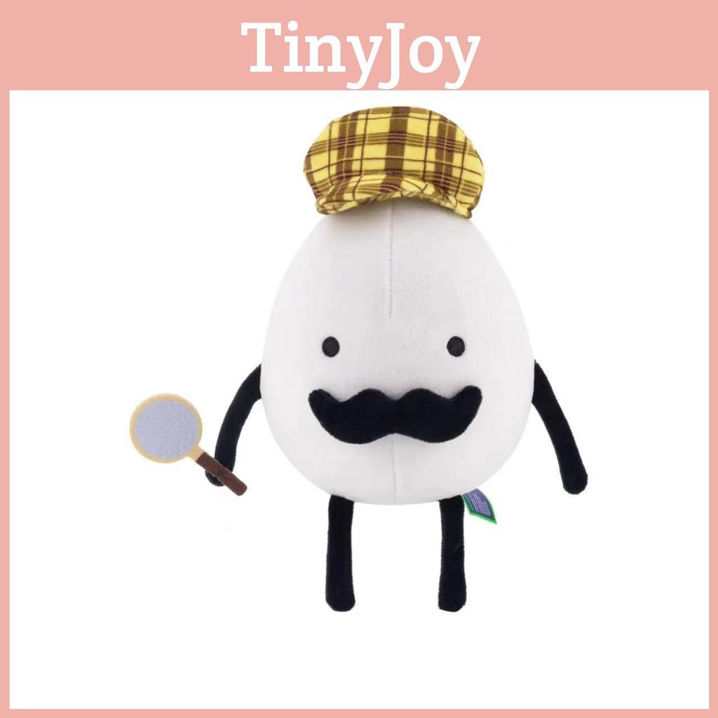 Adorable Detective Egg Plush Toy Cute Cartoon Anime Stuffed Animal For Apartment Dorm