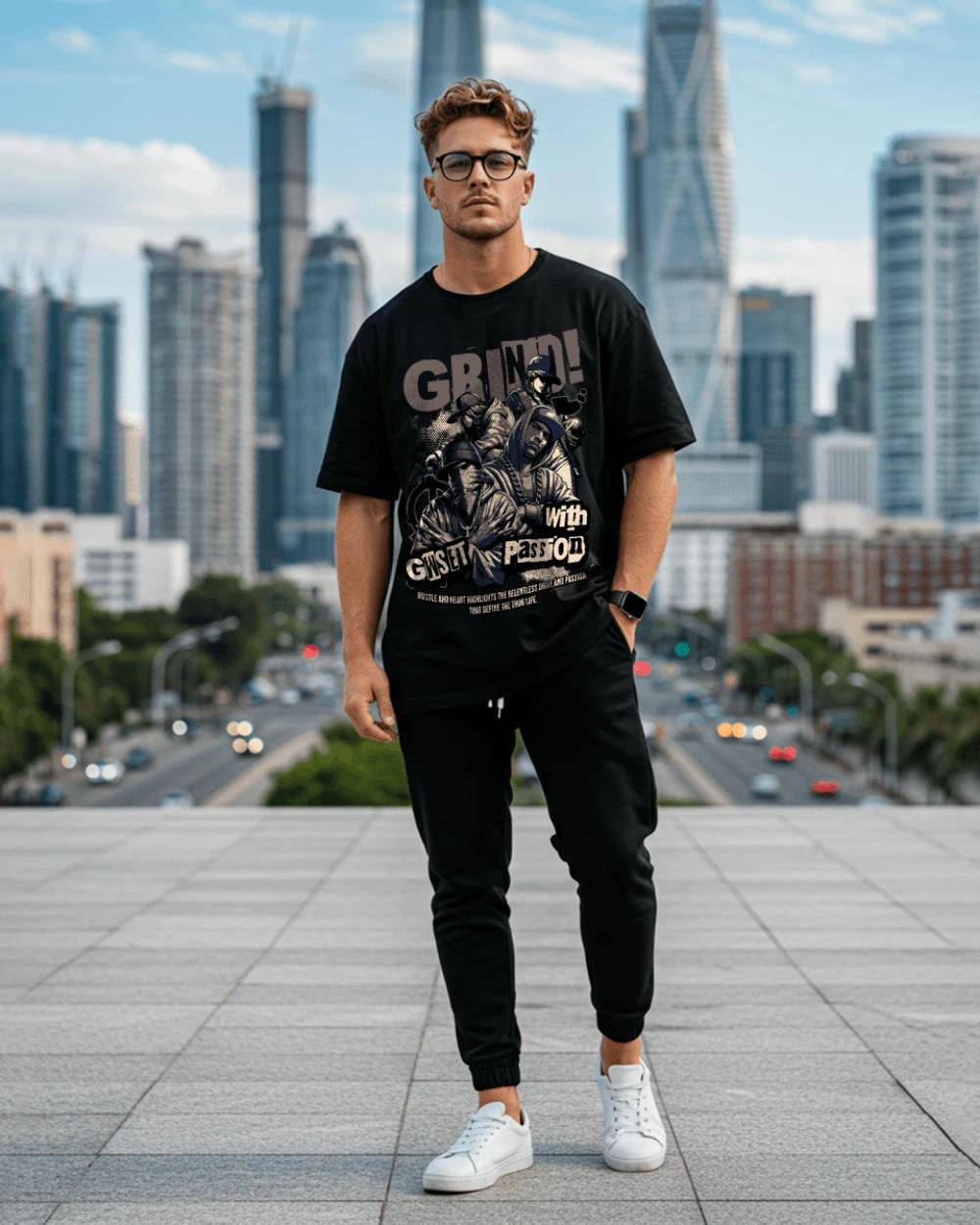 Grind With Passion Oversized T-Shirt 4XL