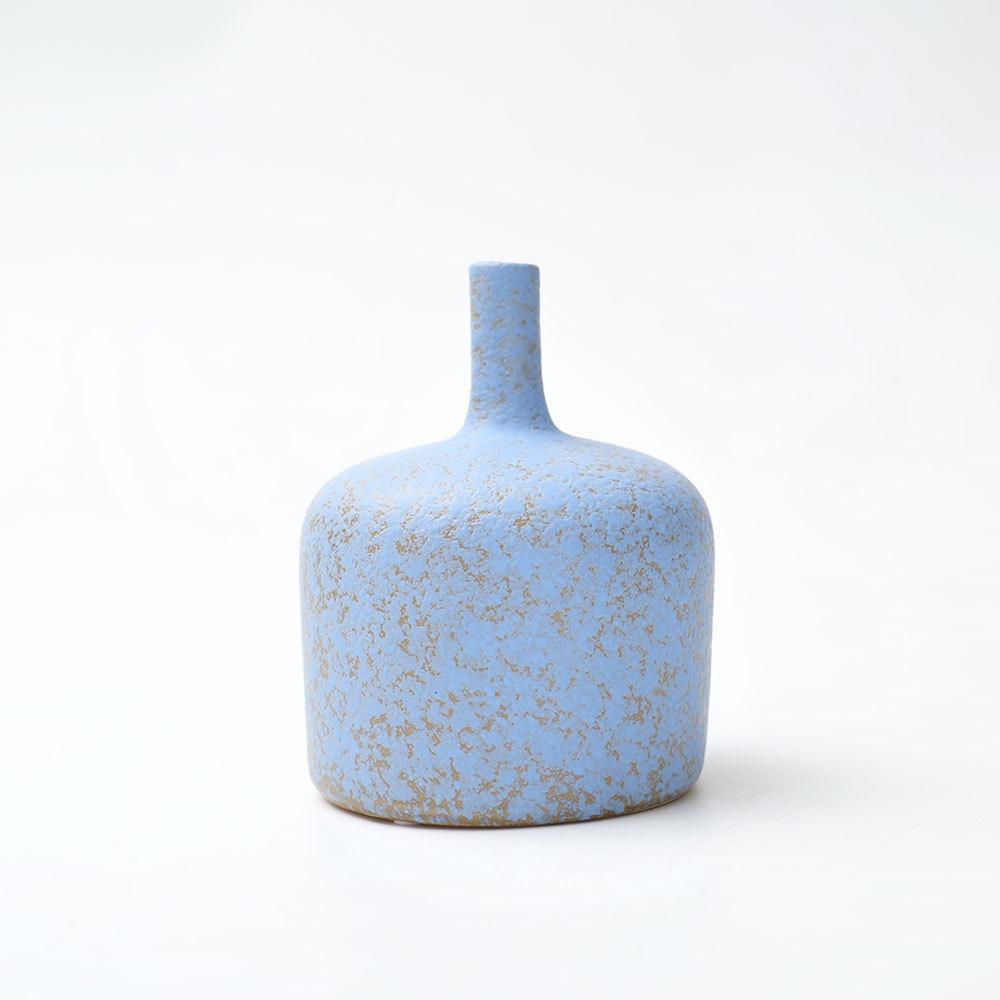 Ceramic Vase Blue Retro Earthenware Jars Flower Vase Coarse Pottery Flower Arrangement Accessories Home Decoration