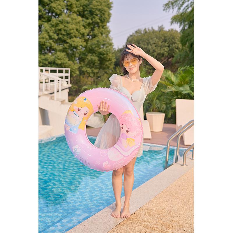 And Adults Children Thick Cartoon Girl Pattern Swimming Circle Toy Water