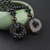 Obsidian Pixiu Pendant Necklace for Men and Women - Attract Wealth and Good Luck with Crystal Accessories