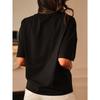 Women's 3D Embroidered Short Sleeve Crew Neck T-Shirt - Lightweight Soft Breathable, Slim Fit Casual Summer Top for European American Crossbody