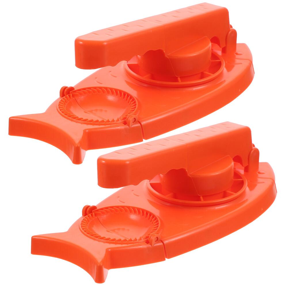 Raindrops Orange Pp Dumpling Maker 2 In 1 Easy To Use For Home 2pcs