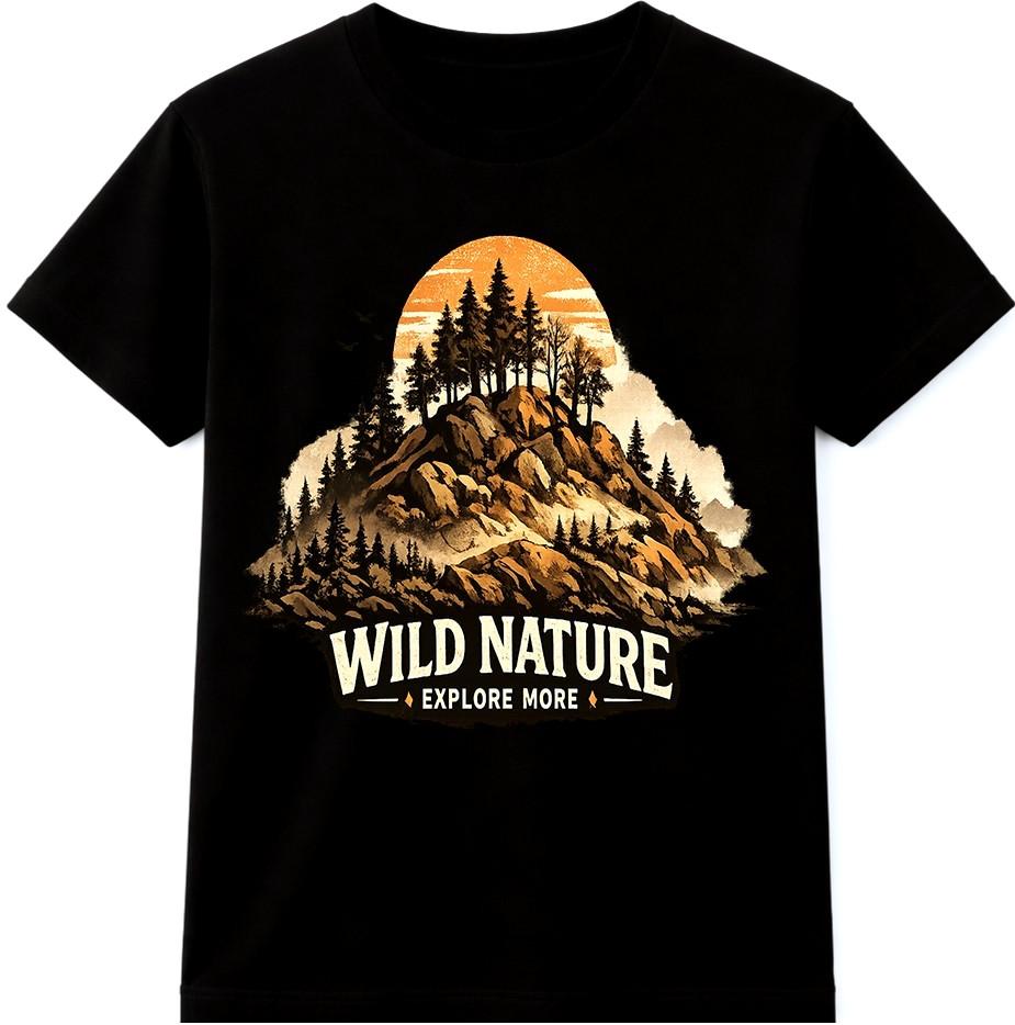 Mountain T-Shirt Nature Hiking Adventure Outdoor Camping Lover Gift Graphic Tee S