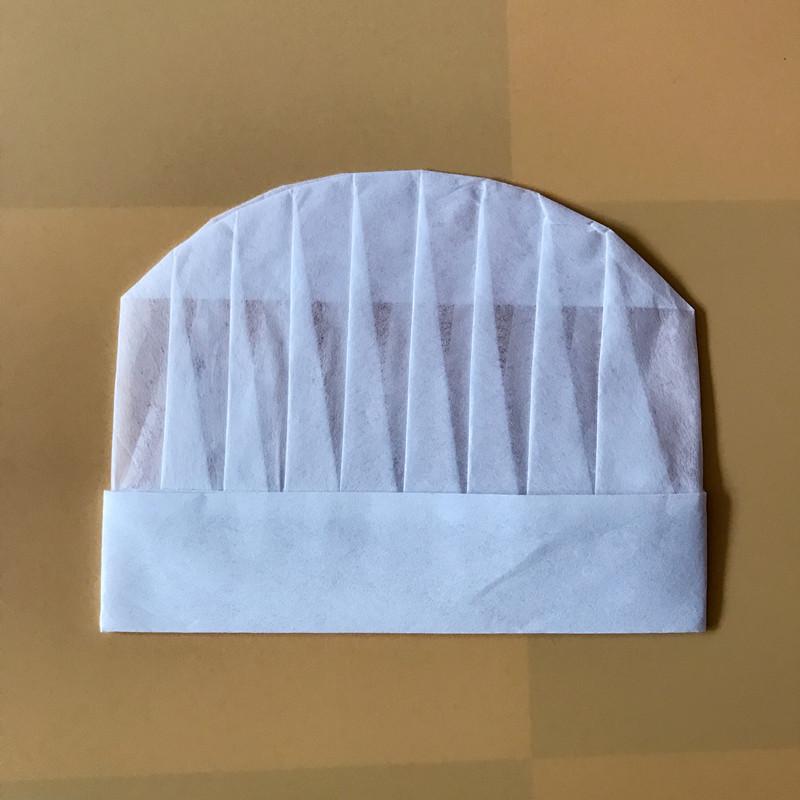 10Pcs Disposable Hat Round Non-Woven Headgear Dust-Proof Chef Food Factory Workshop Anti-Hair Fall Cap