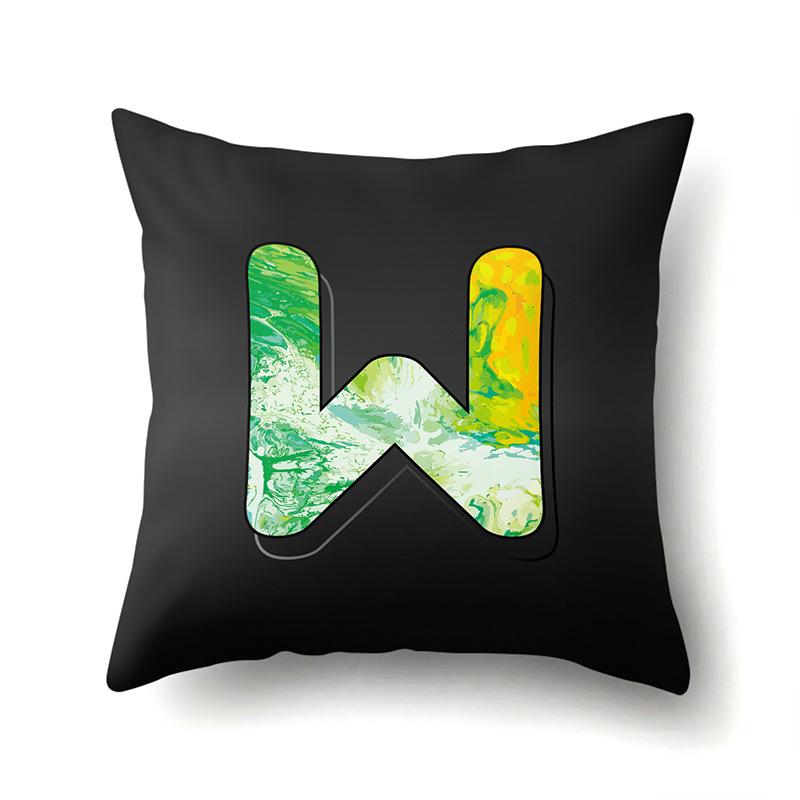 Polyester Pillowcase 3D Three-dimensional Effect Cushion Set Decorative Printing 26 English Letter Pillowcase