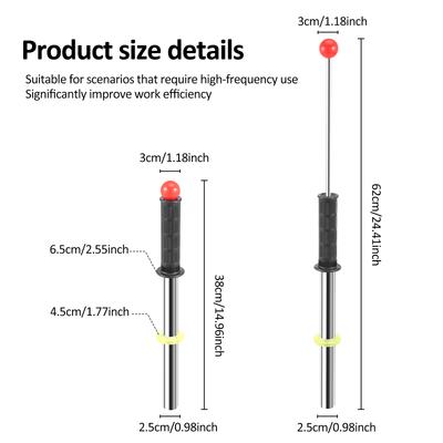Outil de ramassage magnétique portable Bâtonnet magnétique avec poignée de libération pour ramasser écrou boulon clous vis tige bâtonnet outil à main