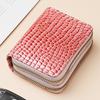 Women's Crocodile Pattern Accordion Zipper Card Holder & Coin Purse - Multi-Card Slots, Large Capacity