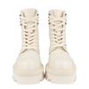 Salvatore Ferragamo Kira Leather Combat Boots White