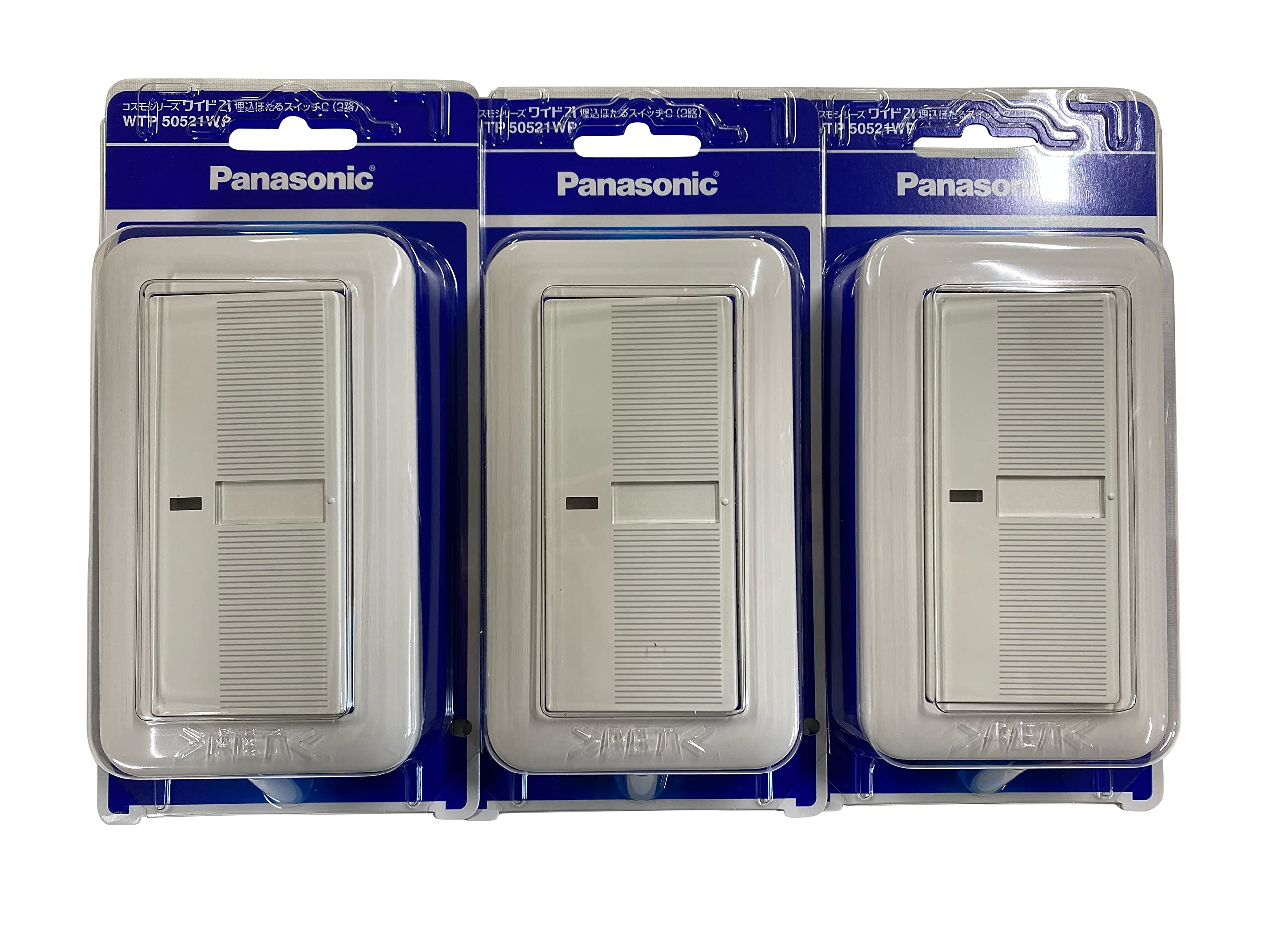 

Panasonic Cosmo Wide Embedded Switch C Set of 3 WTP50521WP Package (3-way) [Genuine Product]