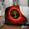 1pc Eerie Eye Symbol Light flannel Blanket for Super Soft Cute Comfort Blanket for Travel Bedding Couch Sofa Blanket Y82554