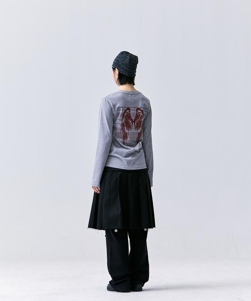 TANSANMAGNESIUM Wing Long Sleeve (Gray/Red)