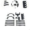 1/16 RC Upgrades Kit Front and Rear Shock Tower Metal Chassis Link Rods Steering Servo Mount for C64