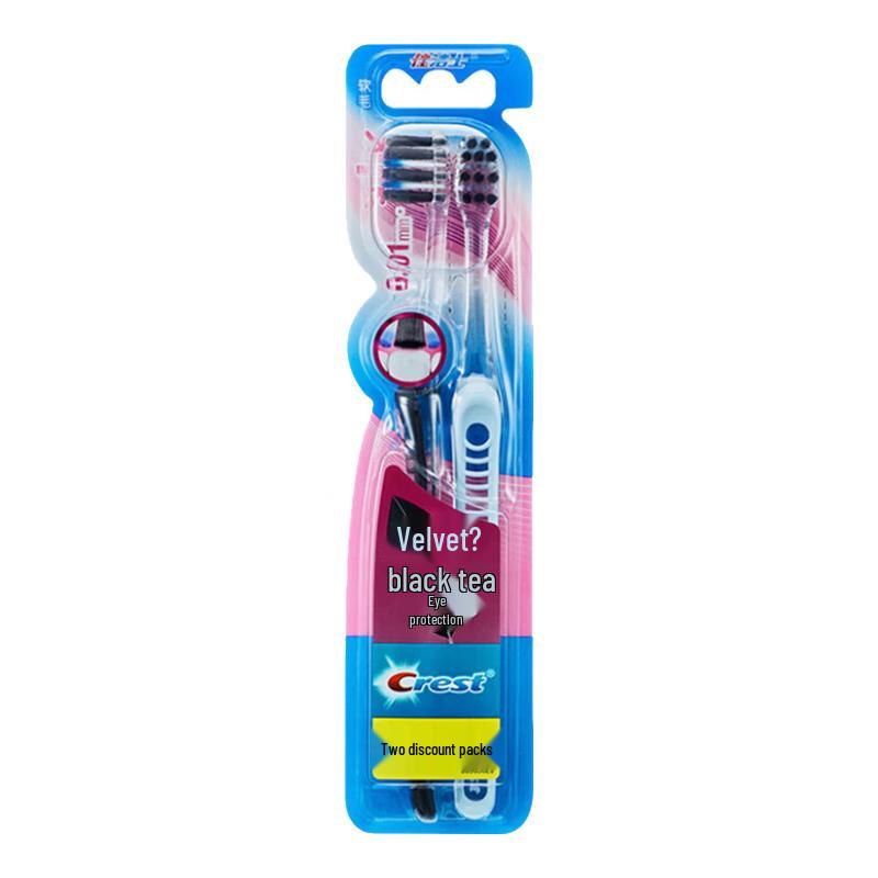 Crest Charcoal Silk Deep Clean Soft Toothbrush, 2-Pack