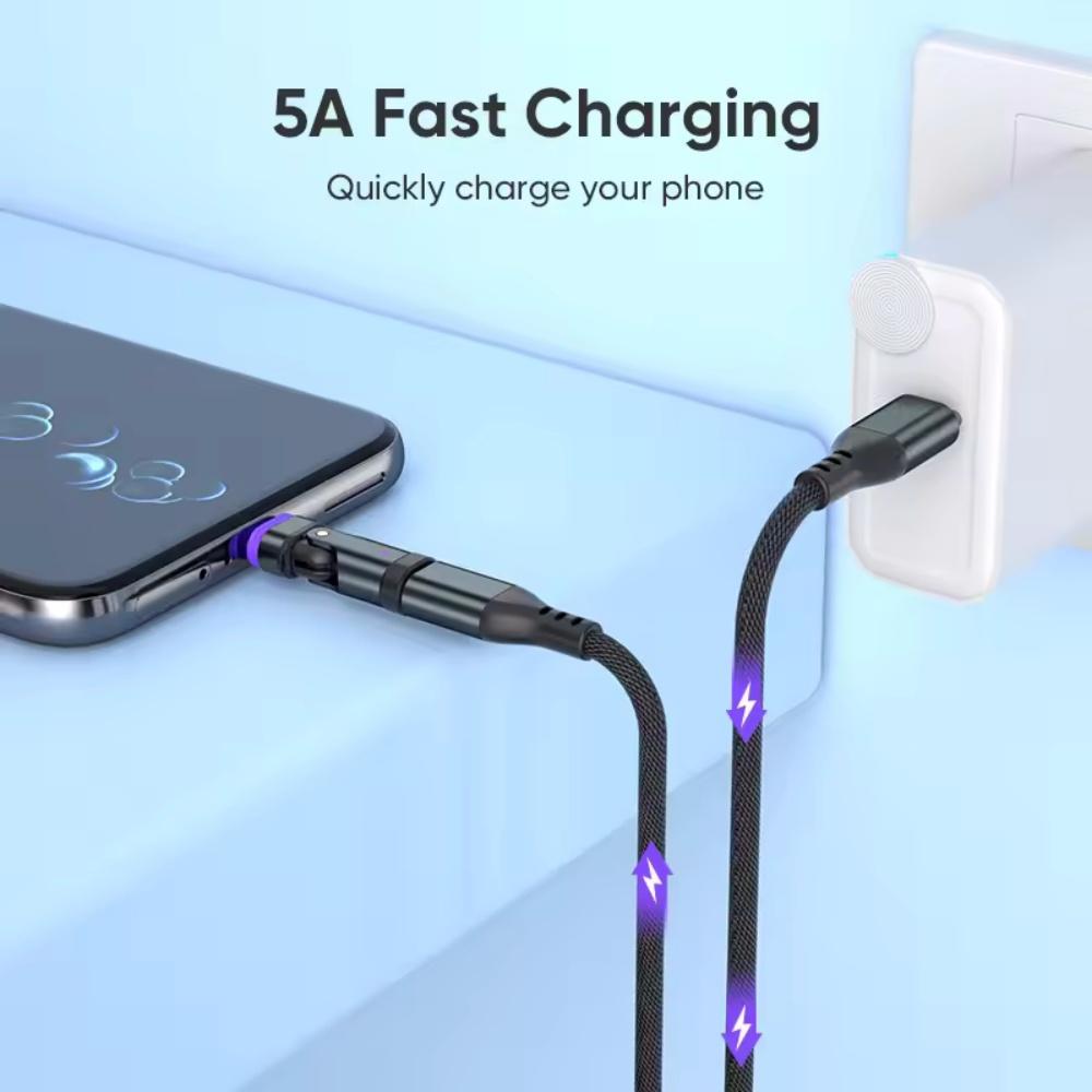 16Pin PD 240W Magnetic USB C Adapter OTG Type C Male to Type C Micro IOS Female Data Converter For Macbook Samsung iPhone Xiaom